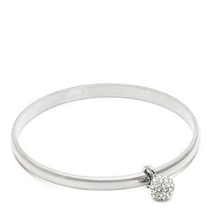THIN PAVE BALL DANGLE BANGLE (COACH F94074)